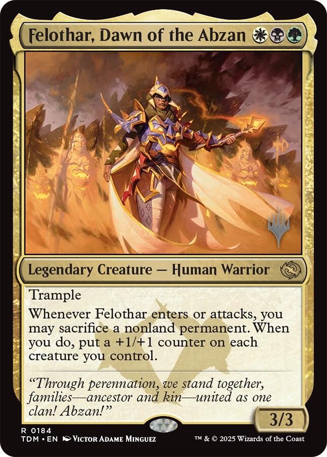 Felothar, Dawn of the Abzan [Tarkir: Dragonstorm Promos] | Gamers Paradise