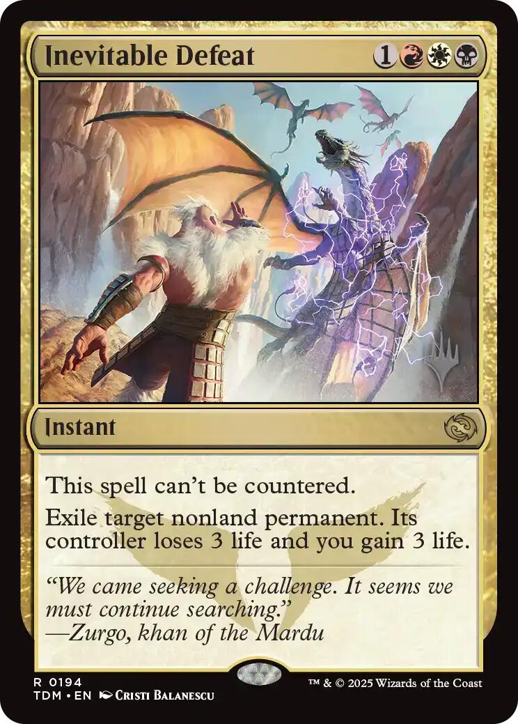 Inevitable Defeat (Promo Pack) [Tarkir: Dragonstorm Promos] | Gamers Paradise