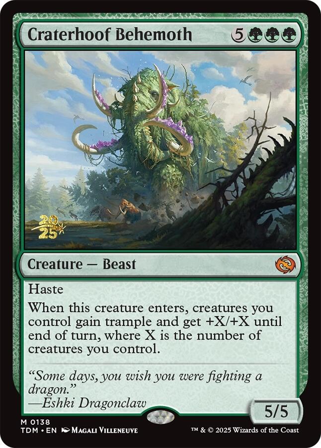 Craterhoof Behemoth [Tarkir: Dragonstorm Prerelease Promos] | Gamers Paradise