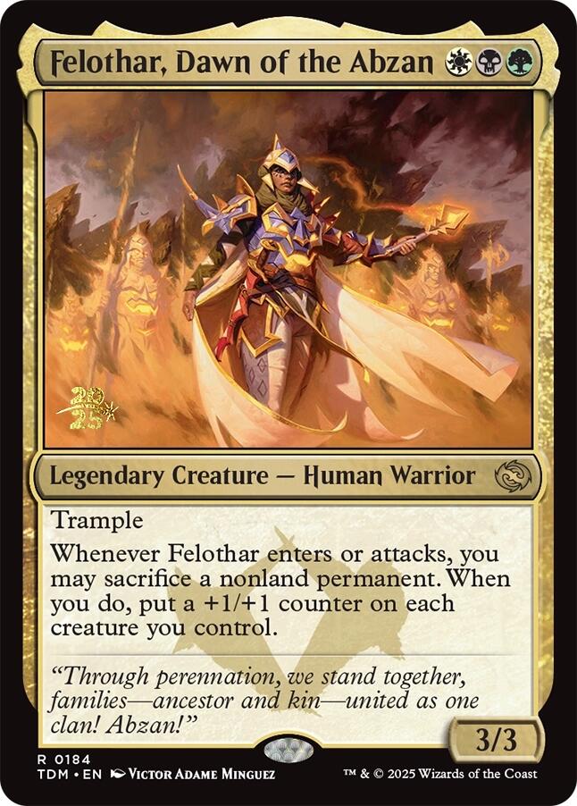 Felothar, Dawn of the Abzan [Tarkir: Dragonstorm Prerelease Promos] | Gamers Paradise