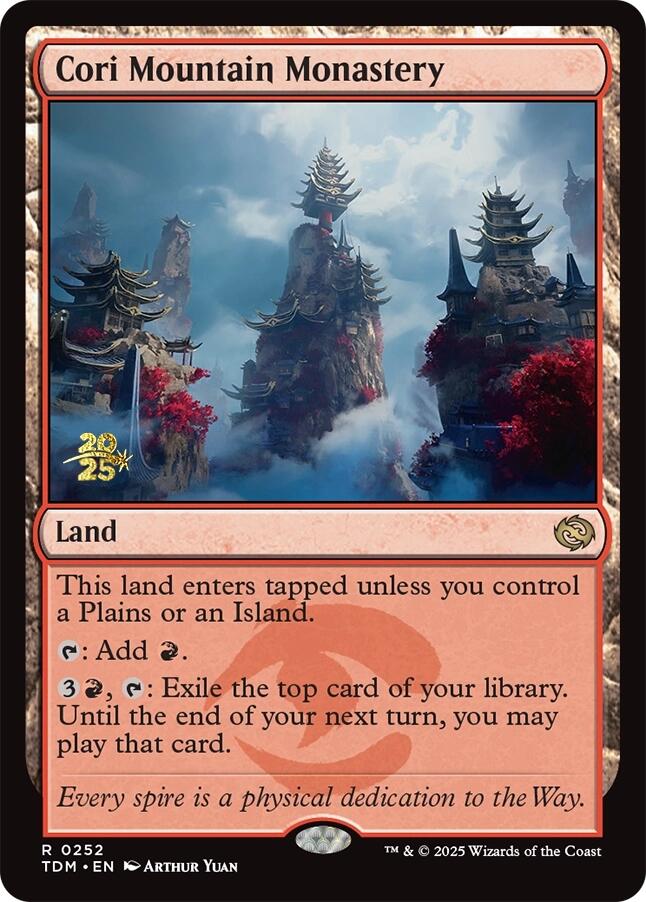 Cori Mountain Monastery [Tarkir: Dragonstorm Prerelease Promos] | Gamers Paradise