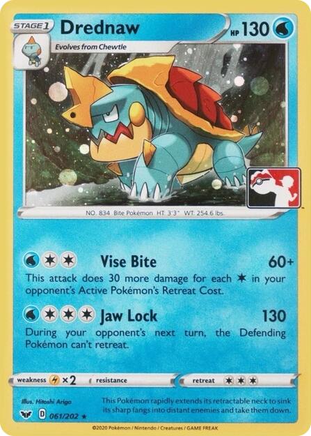 Drednaw (061/202) (Play Pokemon Promo) [League & Championship Cards] | Gamers Paradise