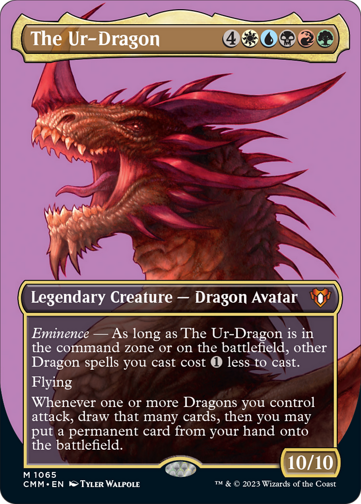 The Ur-Dragon (Borderless Textured Foil Frame Break) [Commander Masters] | Gamers Paradise