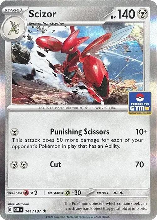 Scizor (141/197) (Pokemon Gym Promo) [Scarlet & Violet: Obsidian Flames] | Gamers Paradise
