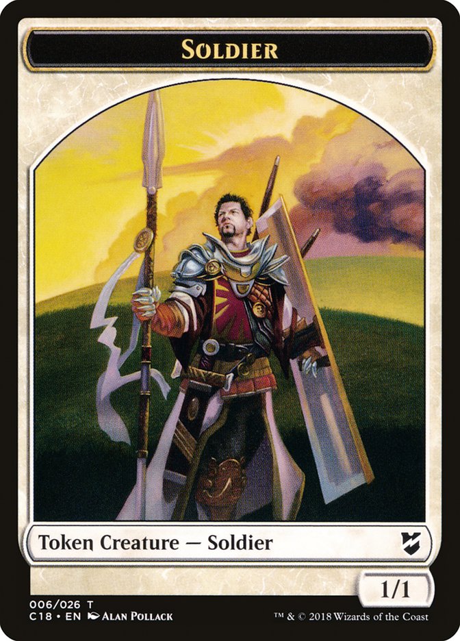 Cat // Soldier Double-Sided Token [Commander 2018 Tokens] | Gamers Paradise