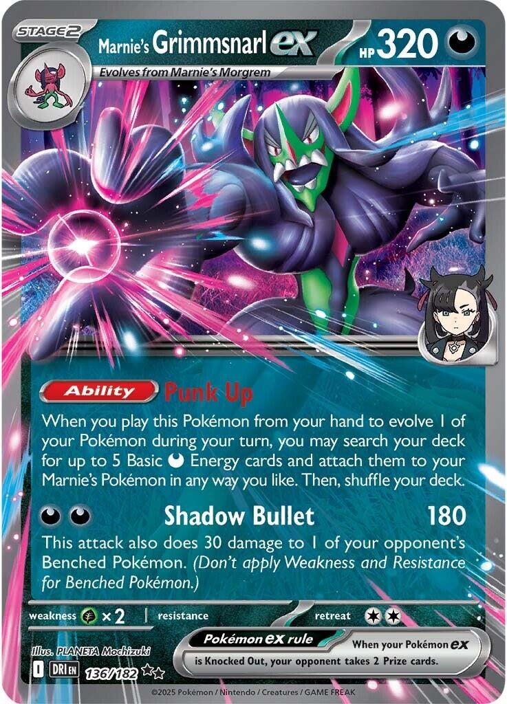 Marnie's Grimmsnarl ex (136/182) [Scarlet & Violet: Destined Rivals] | Gamers Paradise