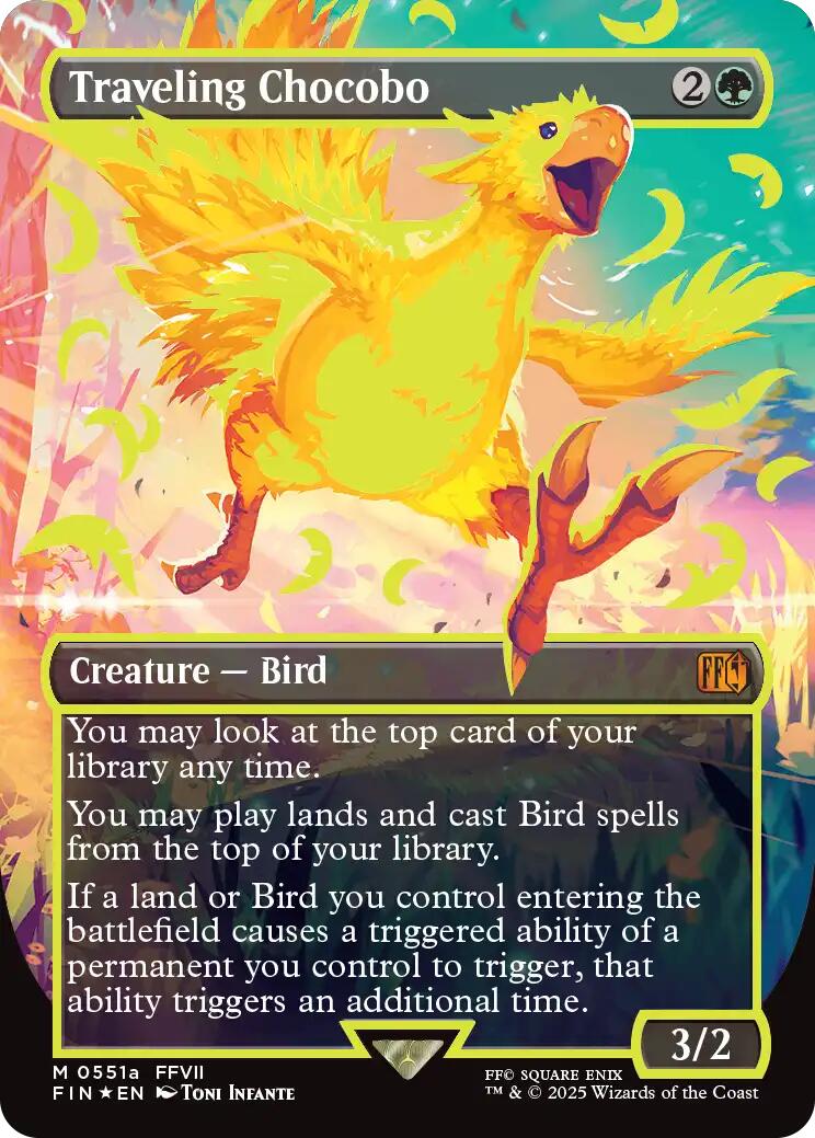 Traveling Chocobo (Borderless) (Neon Ink Yellow) [FINAL FANTASY] | Gamers Paradise