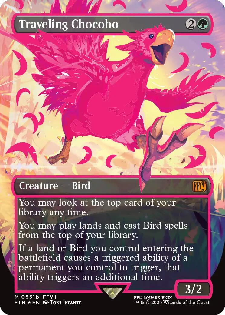 Traveling Chocobo (Borderless) (Neon Ink Pink) [FINAL FANTASY] | Gamers Paradise