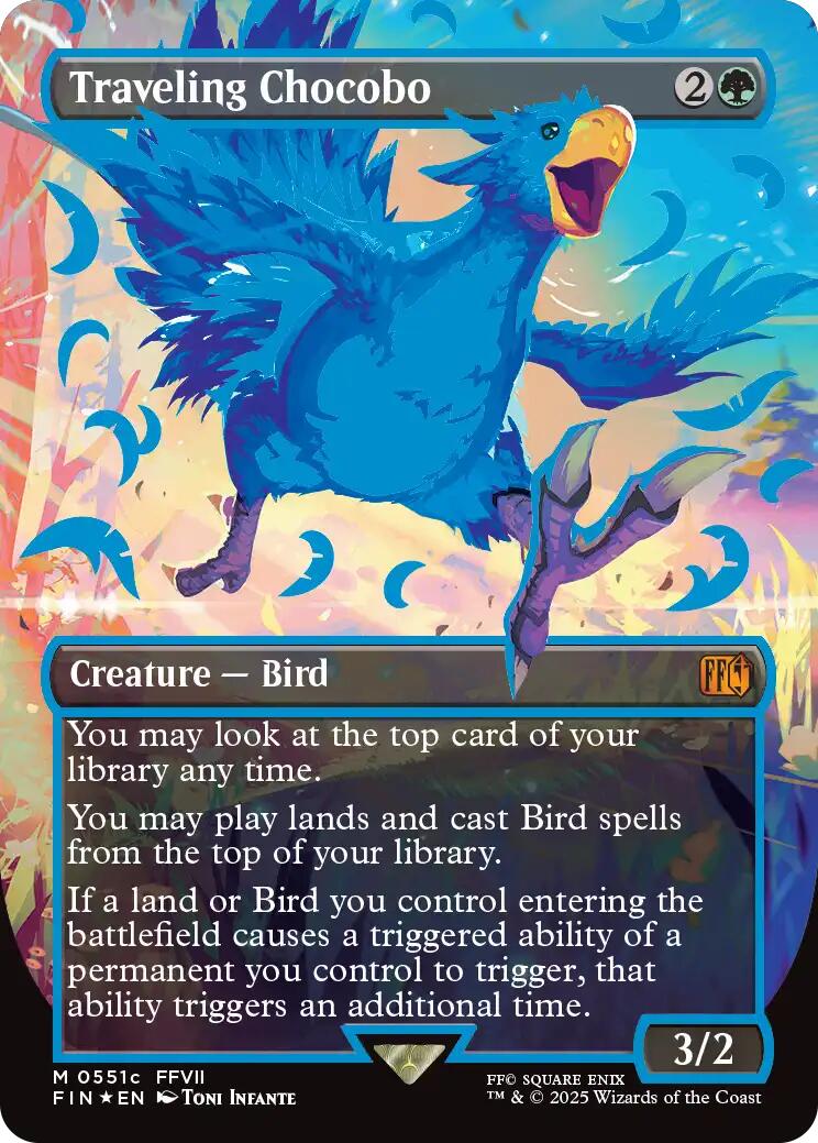 Traveling Chocobo (Borderless) (Neon Ink Blue) [FINAL FANTASY] | Gamers Paradise