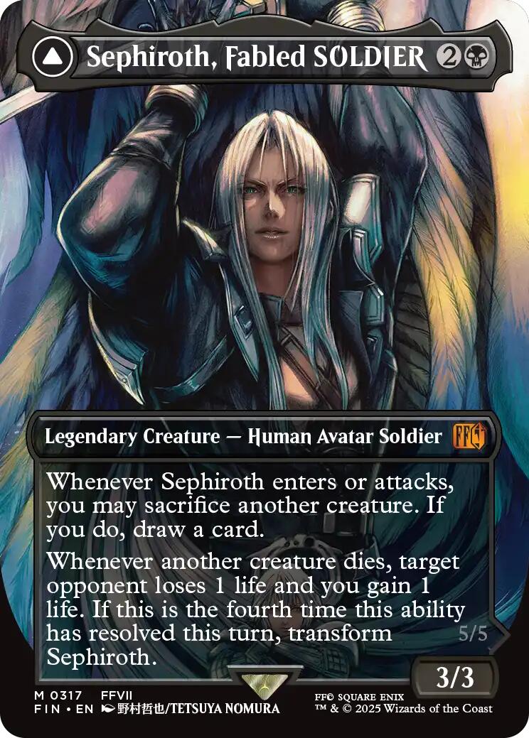 Sephiroth, Fabled SOLDIER // Sephiroth, One-Winged Angel (Borderless) (0317) [FINAL FANTASY] | Gamers Paradise