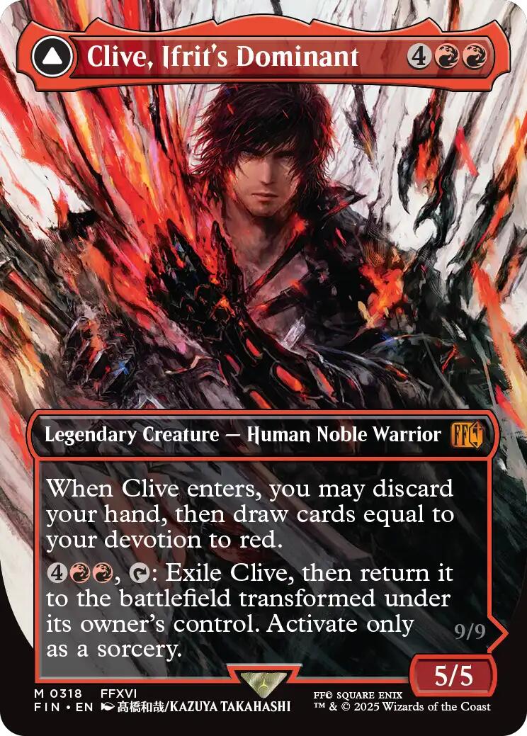Clive, Ifrit's Dominant // Ifrit, Warden of Inferno (Borderless) (0318) [FINAL FANTASY] | Gamers Paradise