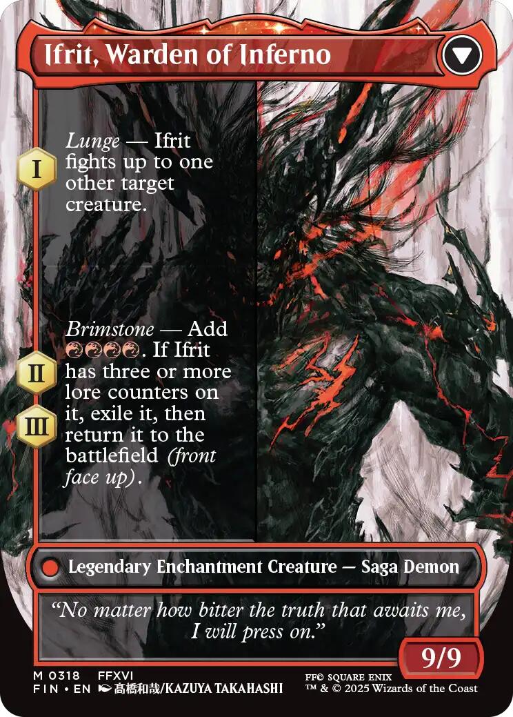 Clive, Ifrit's Dominant // Ifrit, Warden of Inferno (Borderless) (0318) [FINAL FANTASY] | Gamers Paradise
