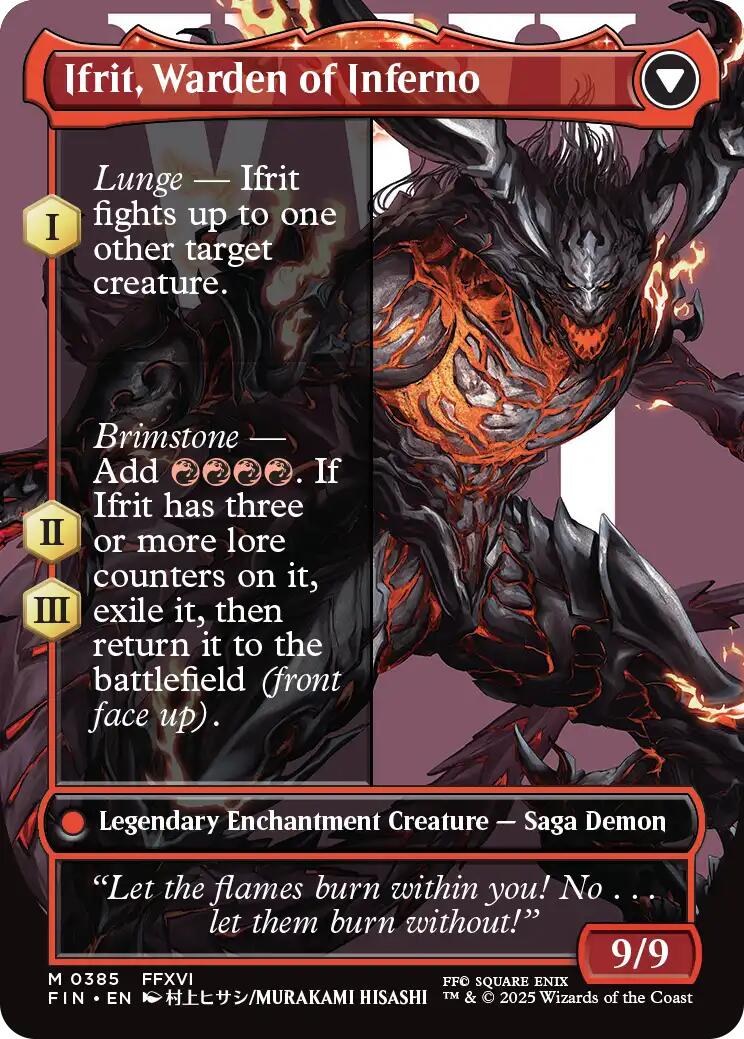 Clive, Ifrit's Dominant // Ifrit, Warden of Inferno (Borderless) (0385) [FINAL FANTASY] | Gamers Paradise