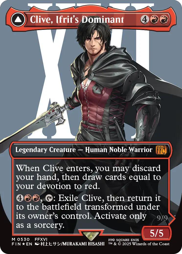 Clive, Ifrit's Dominant // Ifrit, Warden of Inferno (Borderless) (Surge Foil) [FINAL FANTASY] | Gamers Paradise
