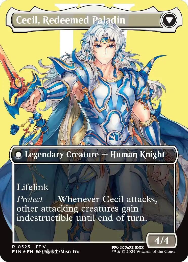 Cecil, Dark Knight // Cecil, Redeemed Paladin (Borderless) (Surge Foil) [FINAL FANTASY] | Gamers Paradise