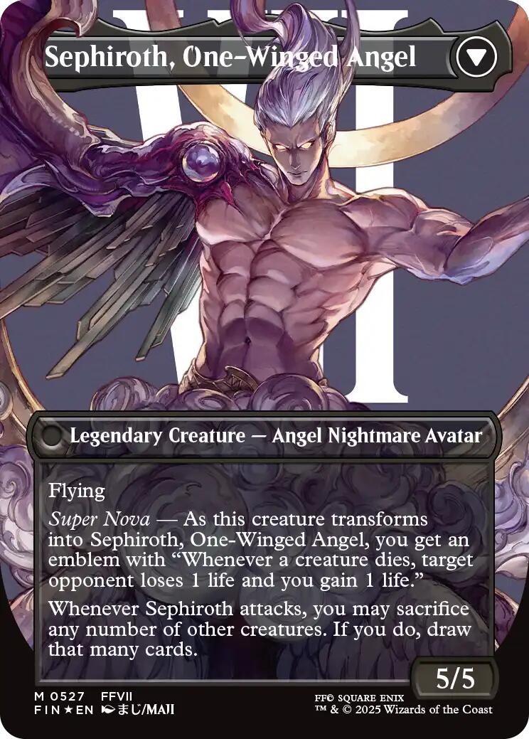 Sephiroth, Fabled SOLDIER // Sephiroth, One-Winged Angel (Borderless) (Surge Foil) [FINAL FANTASY] | Gamers Paradise
