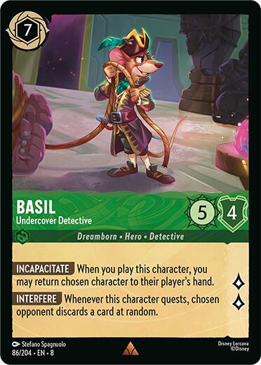 Basil - Undercover Detective (86/204) [Reign of Jafar] | Gamers Paradise