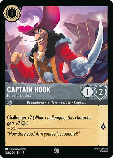 Captain Hook - Forceful Duelist (186/204) [Reign of Jafar] | Gamers Paradise