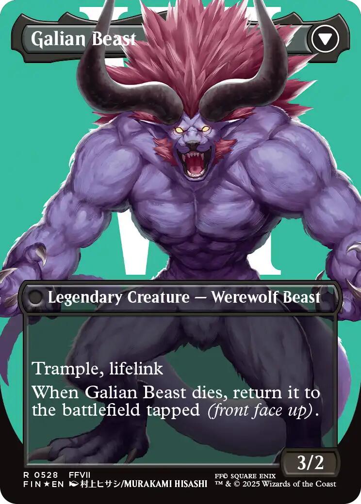 Vincent Valentine // Galian Beast (Borderless) (Surge Foil) [FINAL FANTASY] | Gamers Paradise