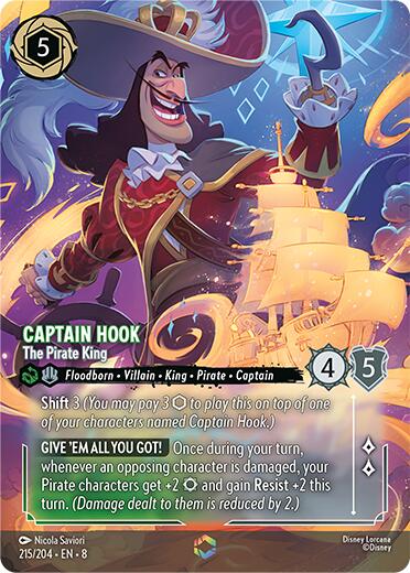 Captain Hook - The Pirate King (Enchanted) (215/204) [Reign of Jafar] | Gamers Paradise