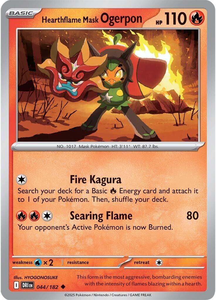 Hearthflame Mask Ogerpon (044/182) [Scarlet & Violet: Destined Rivals] | Gamers Paradise