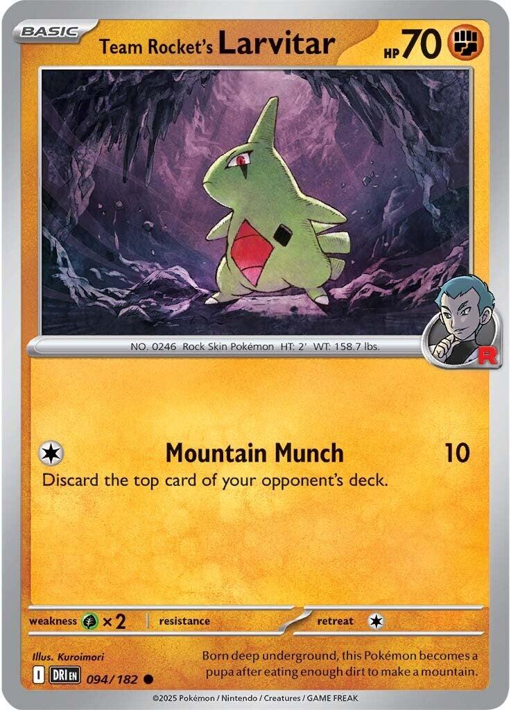 Team Rocket's Larvitar (094/182) [Scarlet & Violet: Destined Rivals] | Gamers Paradise