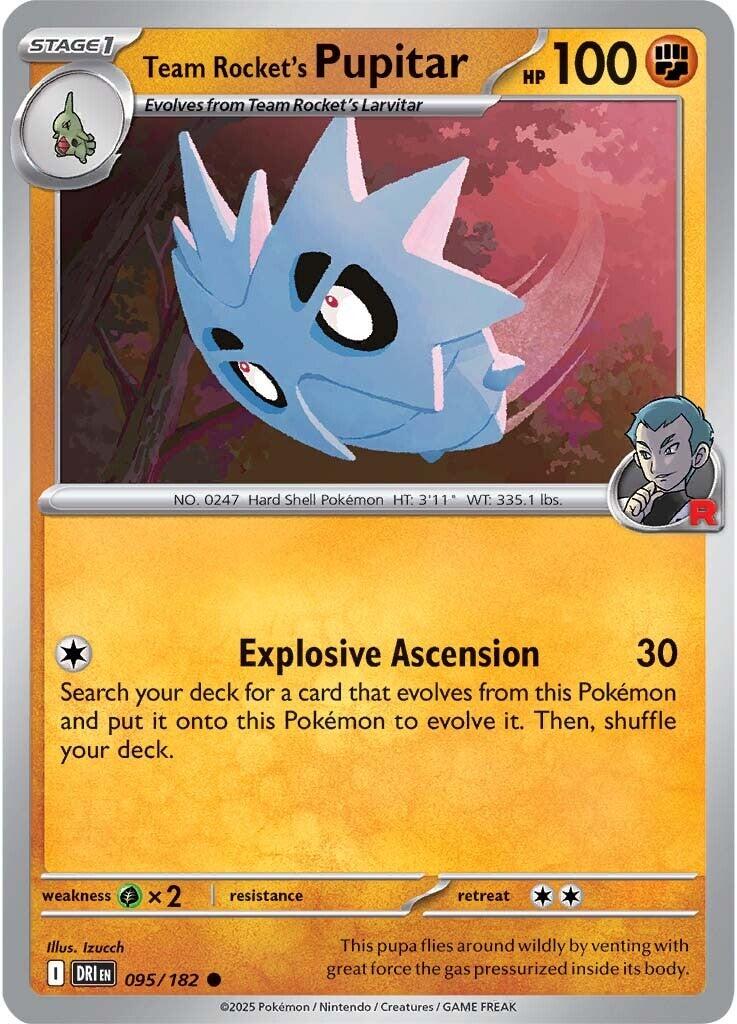 Team Rocket's Pupitar (095/182) [Scarlet & Violet: Destined Rivals] | Gamers Paradise