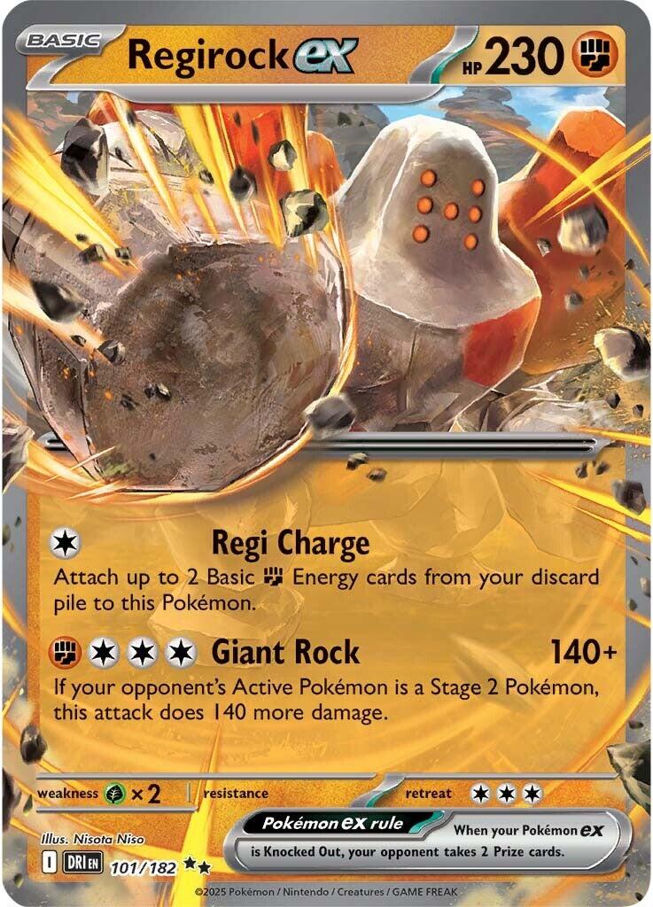Regirock ex (101/182) [Scarlet & Violet: Destined Rivals] | Gamers Paradise