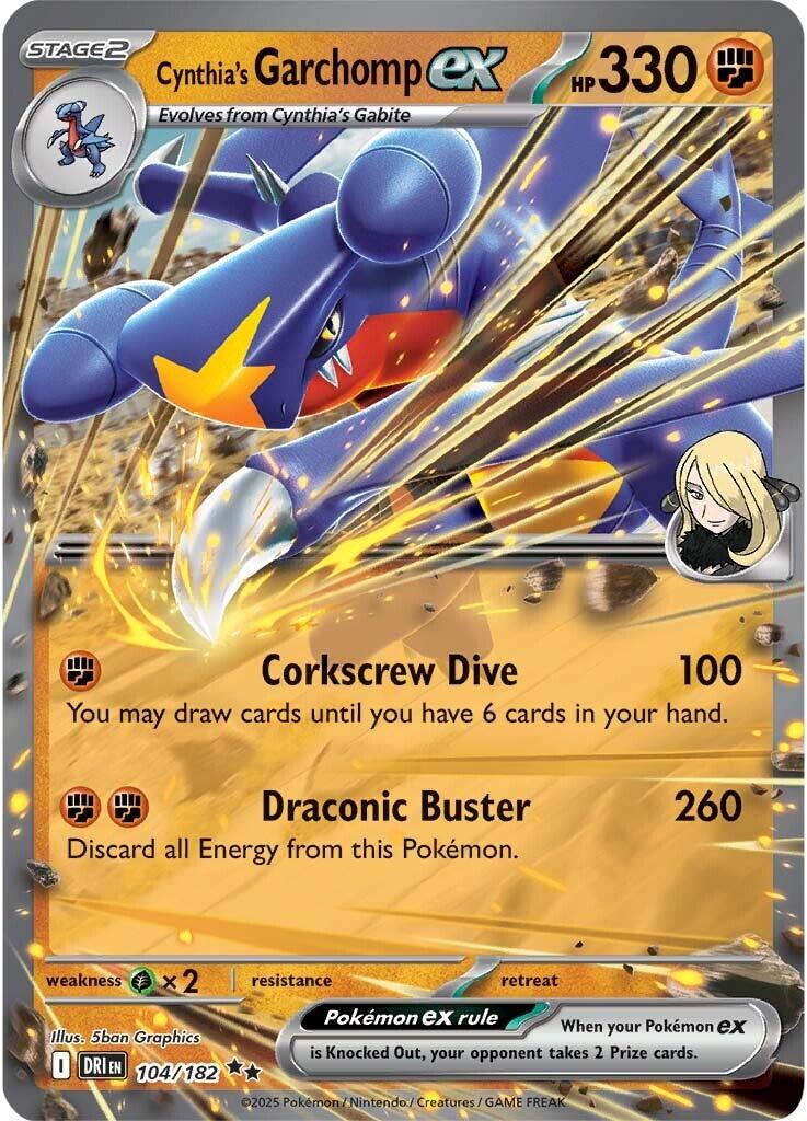 Cynthia's Garchomp ex (104/182) [Scarlet & Violet: Destined Rivals] | Gamers Paradise