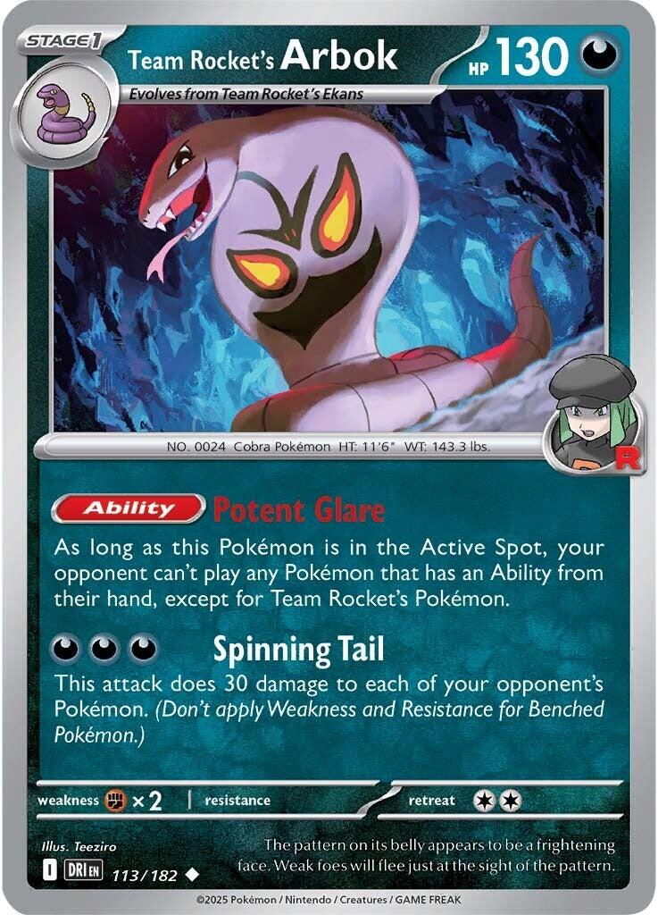 Team Rocket's Arbok (113/182) [Scarlet & Violet: Destined Rivals] | Gamers Paradise