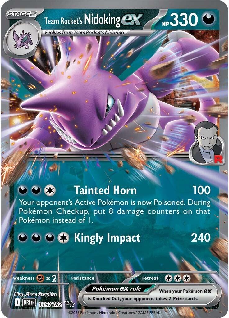 Team Rocket's Nidoking ex (119/182) [Scarlet & Violet: Destined Rivals] | Gamers Paradise