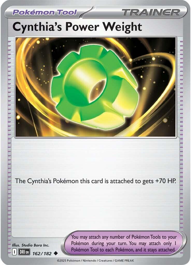 Cynthia's Power Weight (162/182) [Scarlet & Violet: Destined Rivals] | Gamers Paradise
