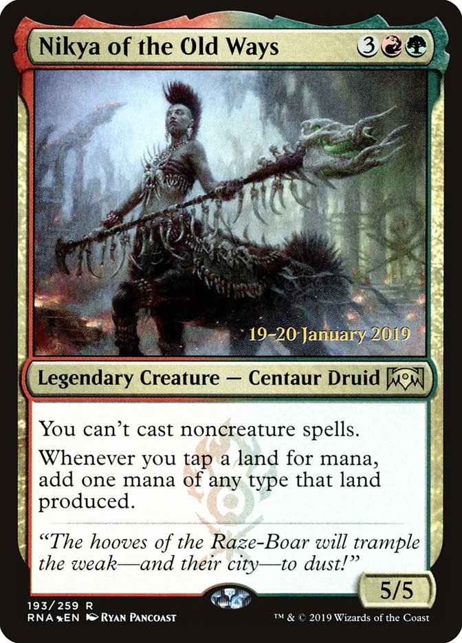 Nikya of the Old Ways [Ravnica Allegiance Prerelease Promos] | Gamers Paradise
