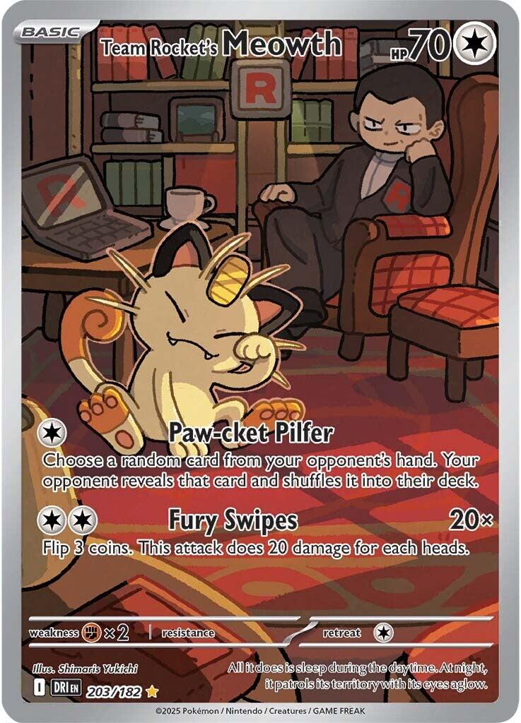 Team Rocket's Meowth (203/182) [Scarlet & Violet: Destined Rivals] | Gamers Paradise