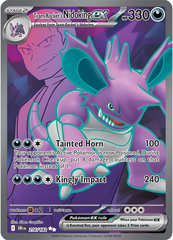 Team Rocket's Nidoking ex (216/182) [Scarlet & Violet: Destined Rivals] | Gamers Paradise