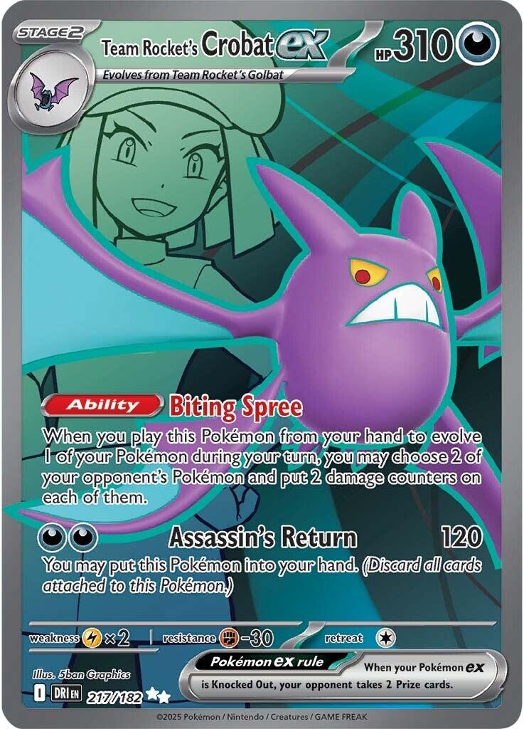 Team Rocket's Crobat ex (217/182) [Scarlet & Violet: Destined Rivals] | Gamers Paradise