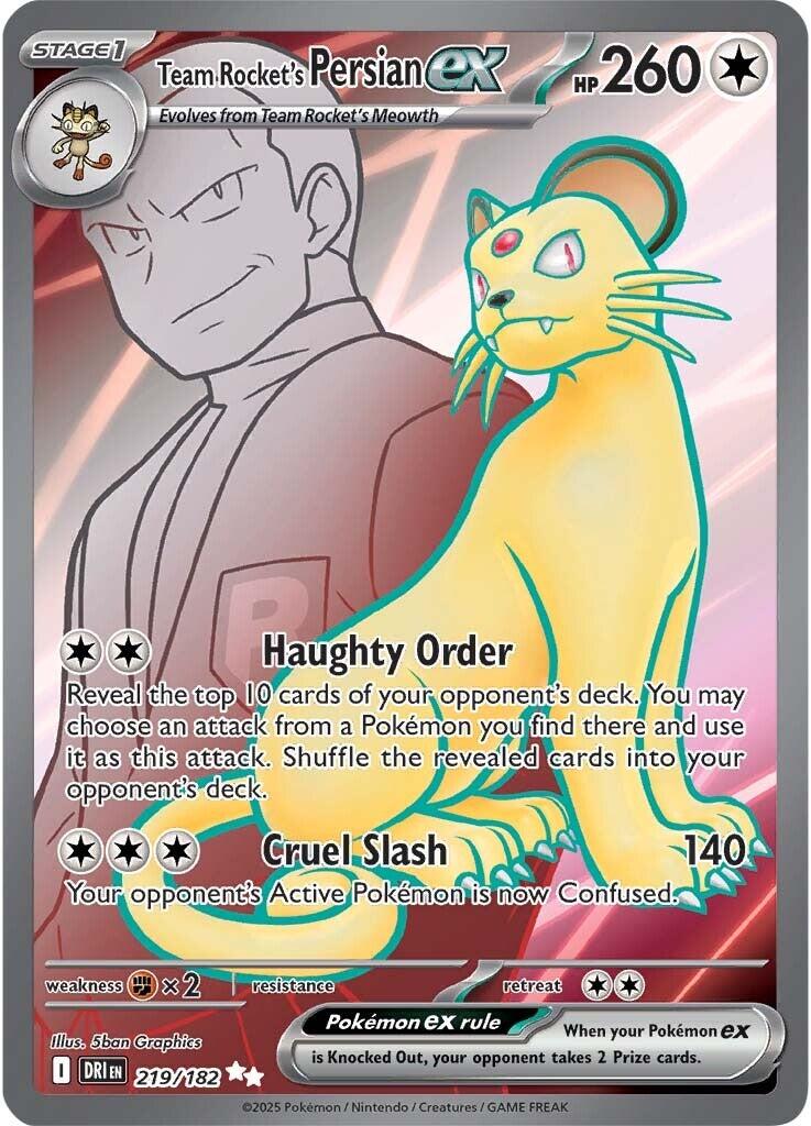 Team Rocket's Persian ex (219/182) [Scarlet & Violet: Destined Rivals] | Gamers Paradise