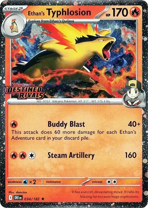 Ethan's Typhlosion (034/182) (Destined Rivals Stamp) [Scarlet & Violet: Destined Rivals] | Gamers Paradise