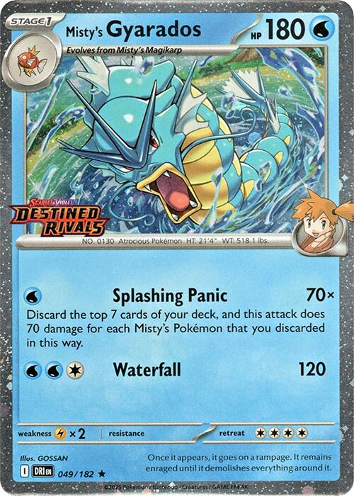 Misty's Gyarados (049/182) (Destined Rivals Stamp) [Scarlet & Violet: Destined Rivals] | Gamers Paradise