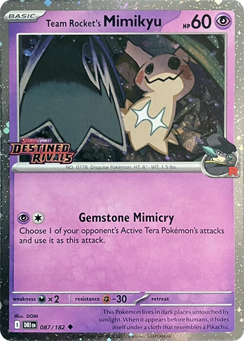 Team Rocket's Mimikyu (087/182) (Destined Rivals Stamp) [Scarlet & Violet: Destined Rivals] | Gamers Paradise