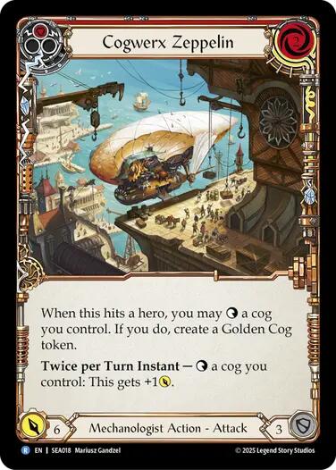 Cogwerx Zeppelin (Red) [SEA018] (High Seas)  Rainbow Foil | Gamers Paradise