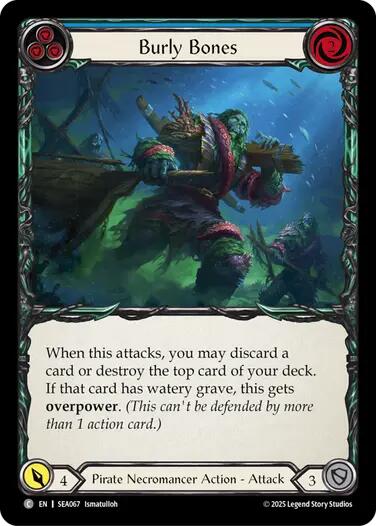 Burly Bones (Blue) [SEA067] (High Seas)  Rainbow Foil | Gamers Paradise