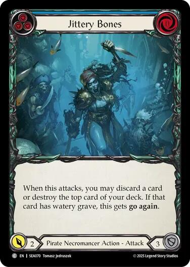Jittery Bones (Blue) [SEA070] (High Seas)  Rainbow Foil | Gamers Paradise