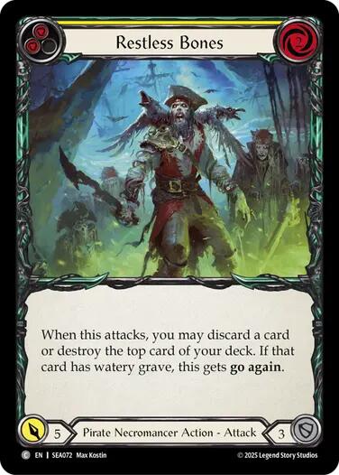 Restless Bones (Yellow) [SEA072] (High Seas)  Rainbow Foil | Gamers Paradise