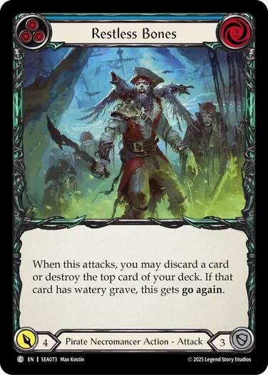 Restless Bones (Blue) [SEA073] (High Seas)  Rainbow Foil | Gamers Paradise