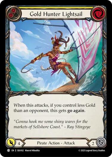 Gold Hunter Lightsail [SEA162] (High Seas)  Rainbow Foil | Gamers Paradise