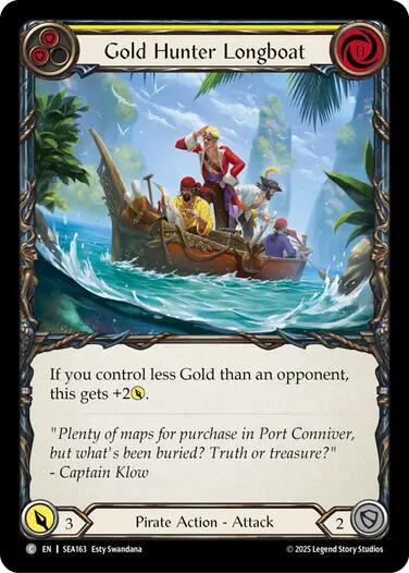 Gold Hunter Longboat [SEA163] (High Seas)  Rainbow Foil | Gamers Paradise