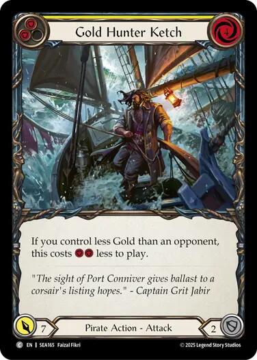 Gold Hunter Ketch [SEA165] (High Seas)  Rainbow Foil | Gamers Paradise