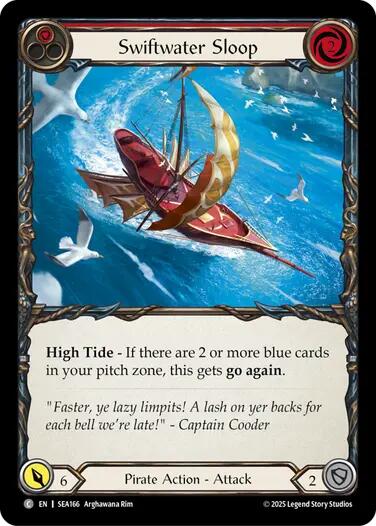 Swiftwater Sloop (Red) [SEA166] (High Seas)  Rainbow Foil | Gamers Paradise