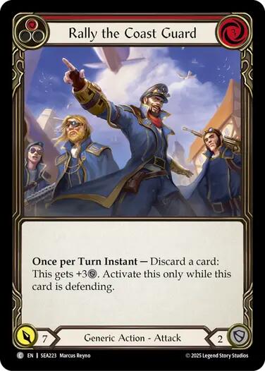 Rally the Coast Guard (Red) [SEA223] (High Seas)  Rainbow Foil | Gamers Paradise